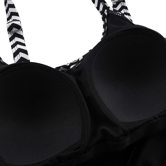 NWT Septangle Tankini Two Pc Set Ruffle Bathing suit with Boyshort Sz 20 - Picture 6 of 8